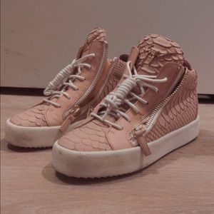 SOLD— Giuseppe zanontti pink python sneakers